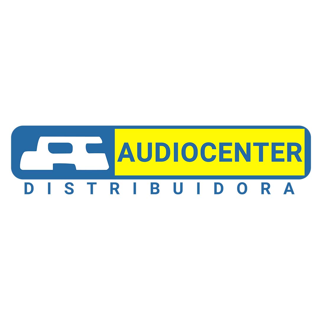 Logo Audio Center com fundo